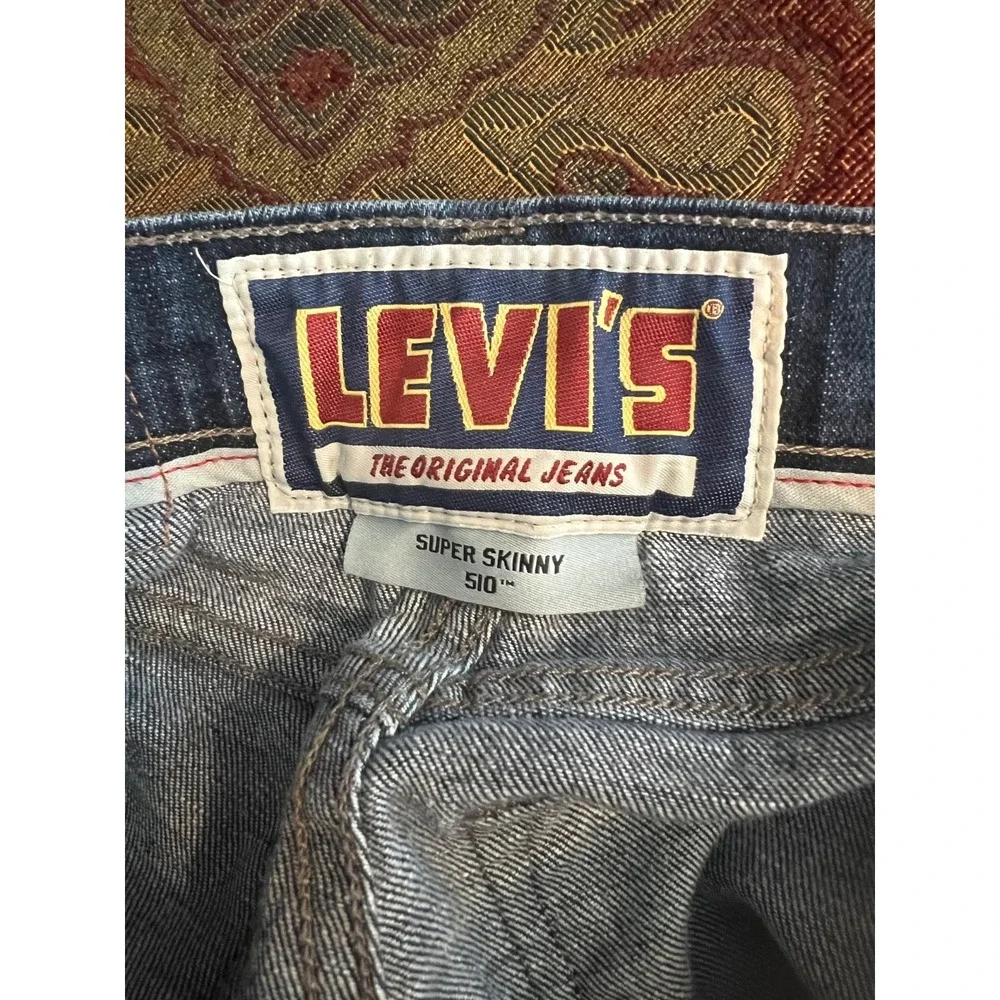 Levi's 510 Super Skinny Jeans Mens 32x30 Dark Wash Stretch Denim Blue